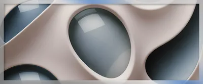 Abstract 3D Rendered Organic Shapes With Glossy Surfaces