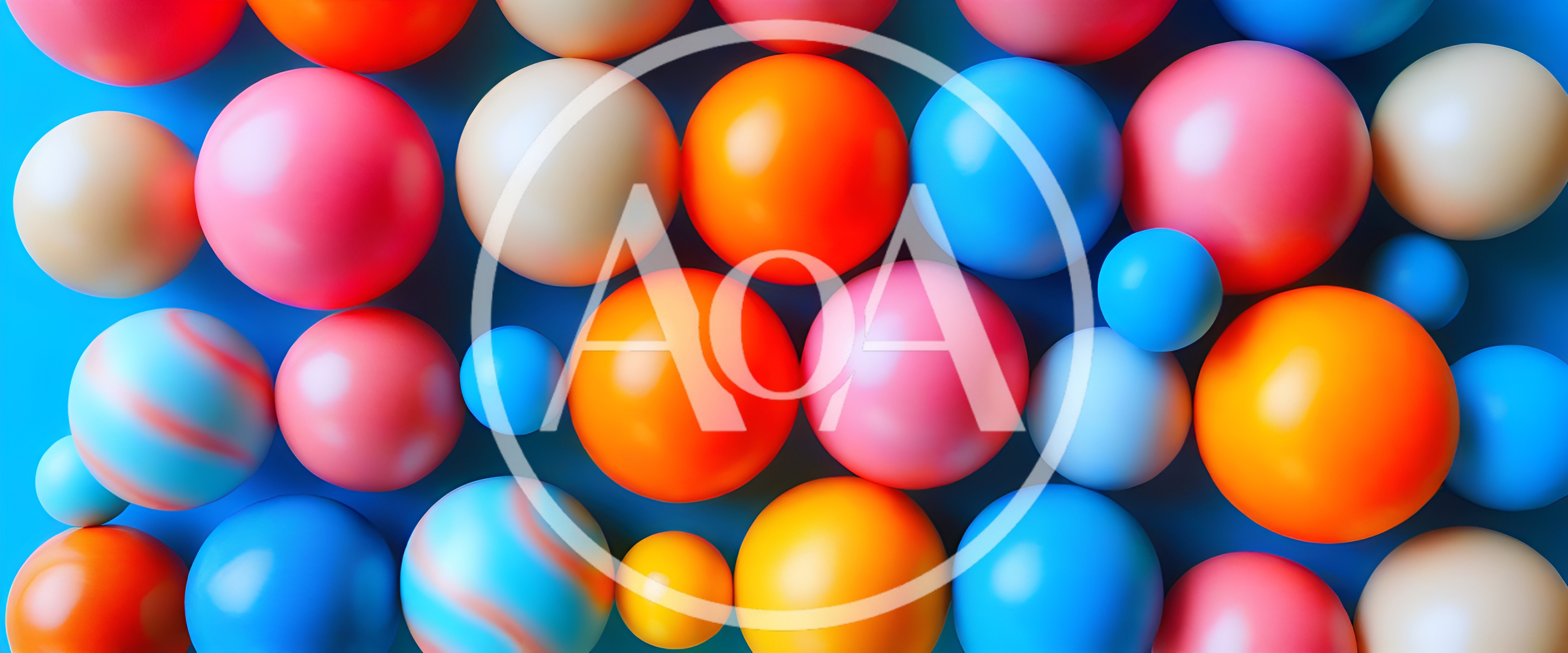 Abstract Background Of Colorful Glossy Spheres