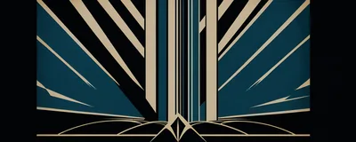 Art Deco Geometric Abstract Background With Vertical Lines
