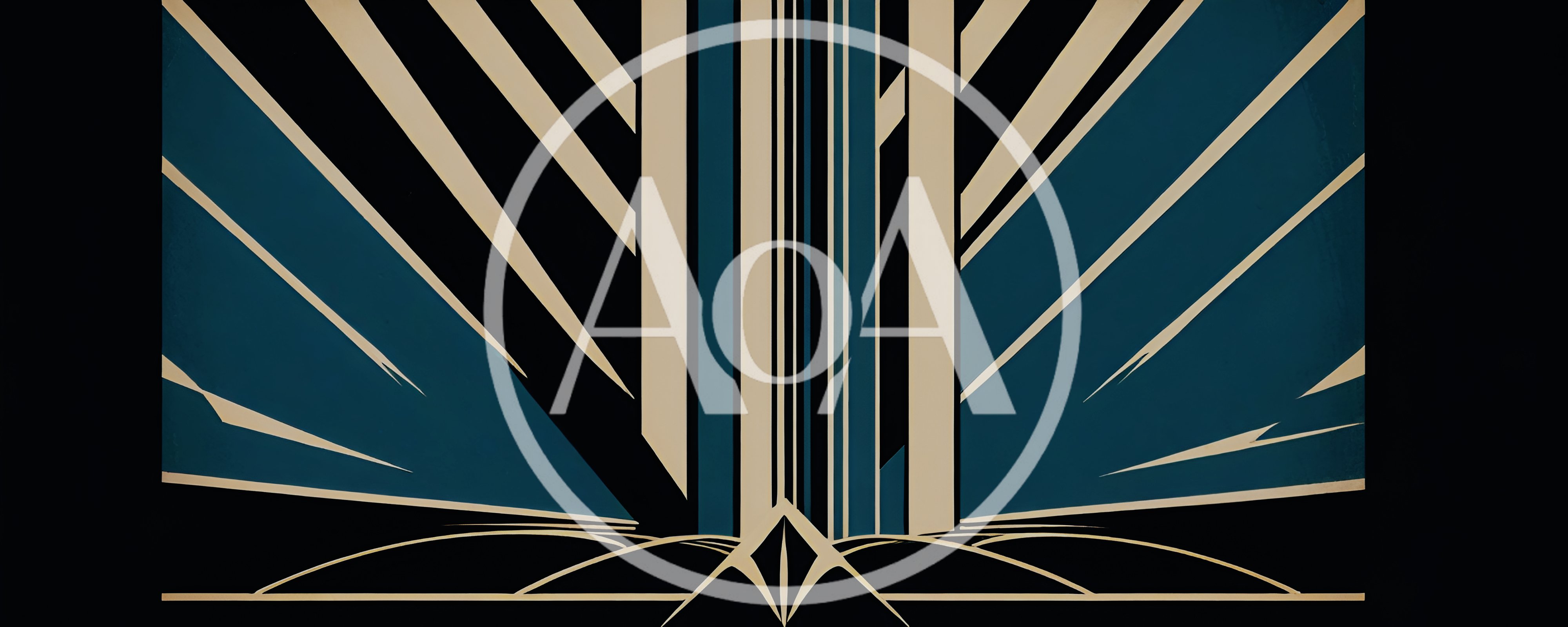 Art Deco Geometric Abstract Background With Vertical Lines
