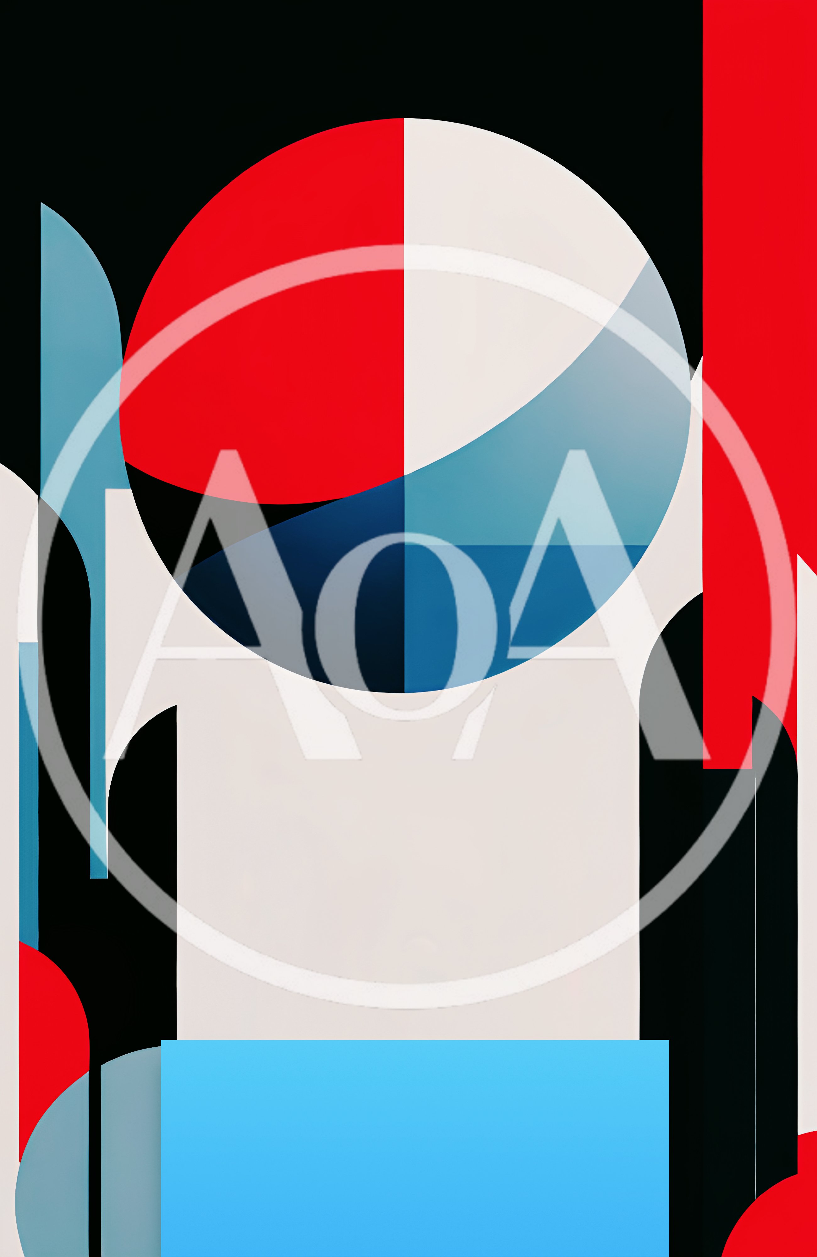 Abstract Geometric Composition With Bold Shapes And Colors