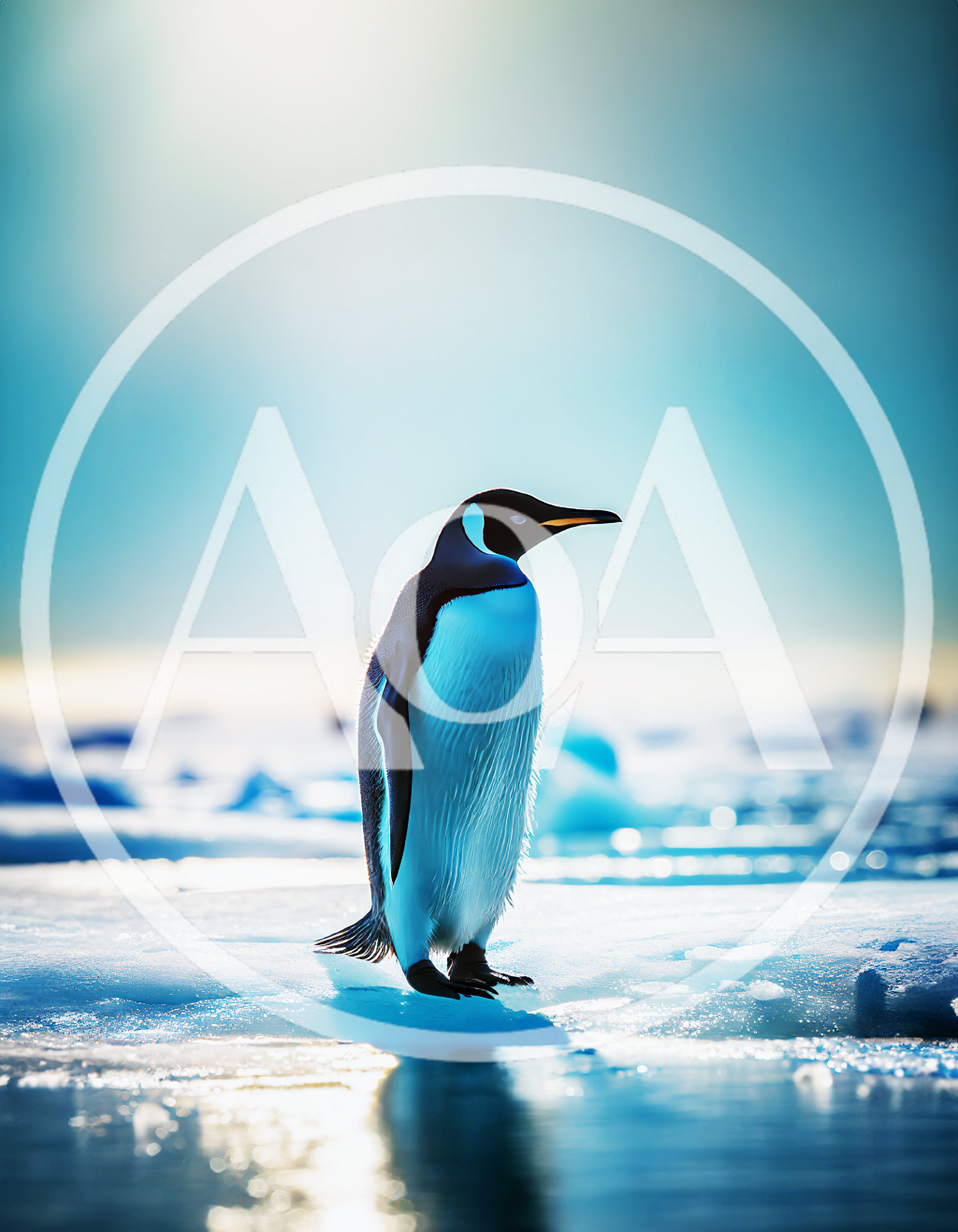Emperor Penguin Standing On Antarctic Ice Shelf