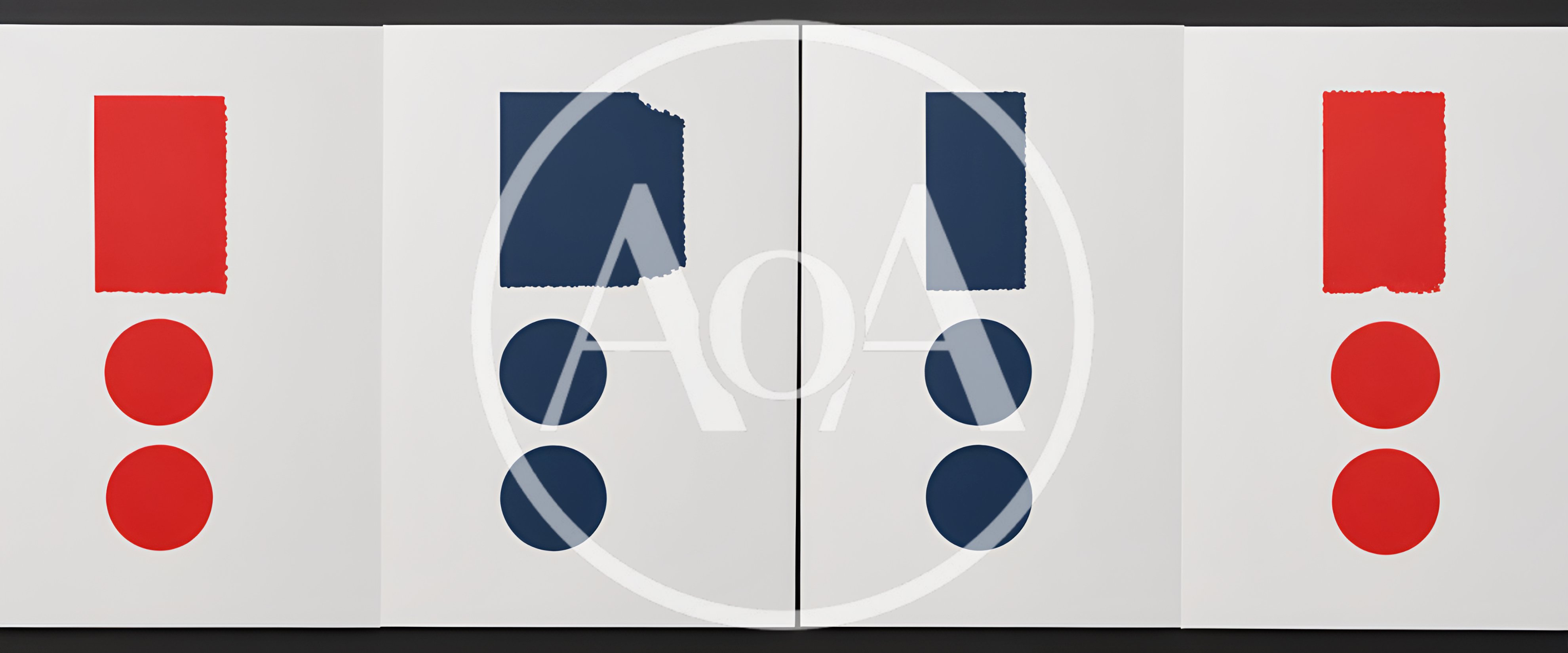 Four Abstract Panels With Geometric Shapes And Colors