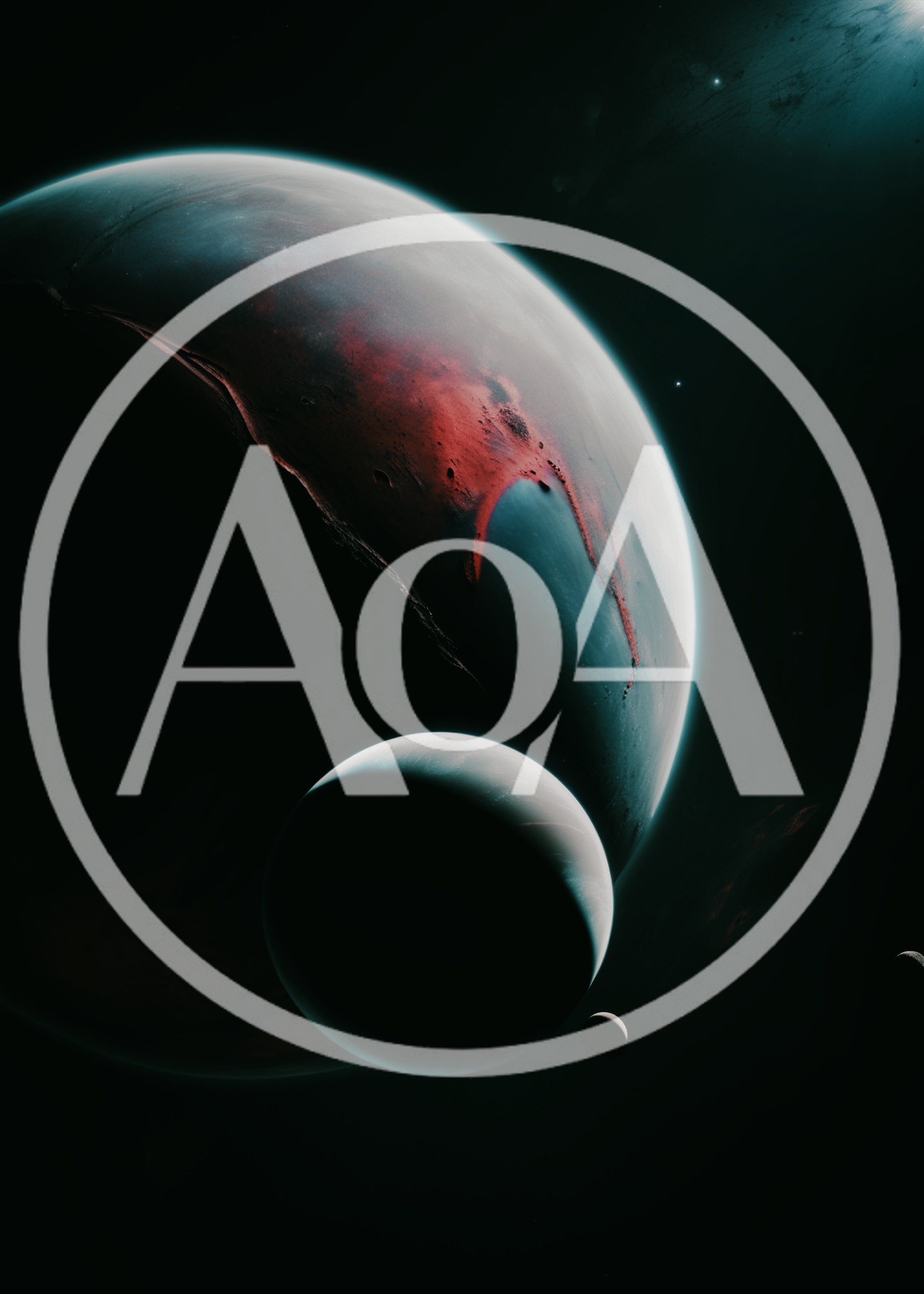 Cinematic Space View Of A Large Planet And Moons