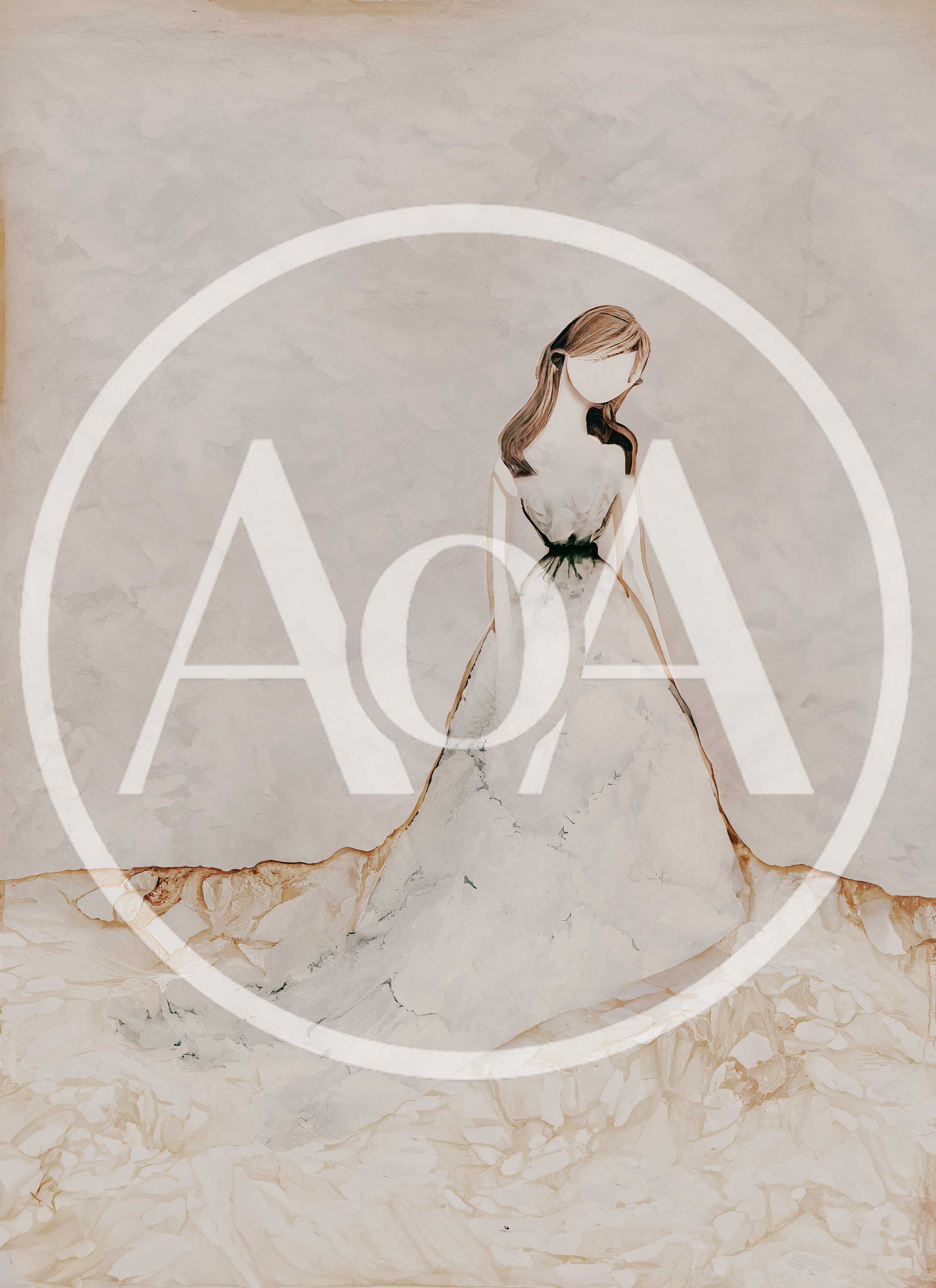 Abstract Watercolor Illustration Of A Woman In A Gown