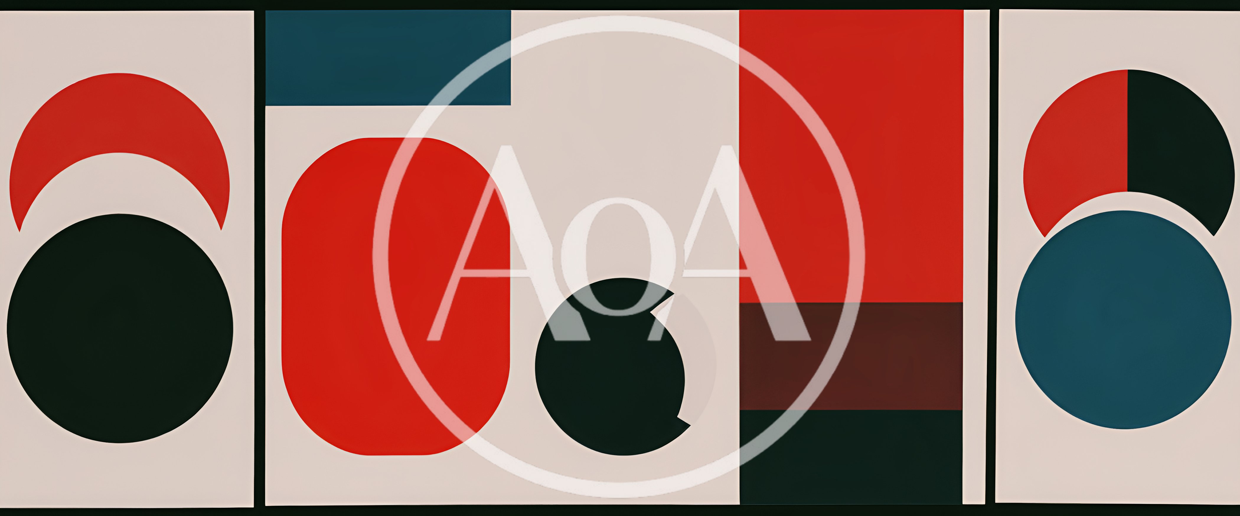 Abstract Geometric Art Composition With Bold Shapes