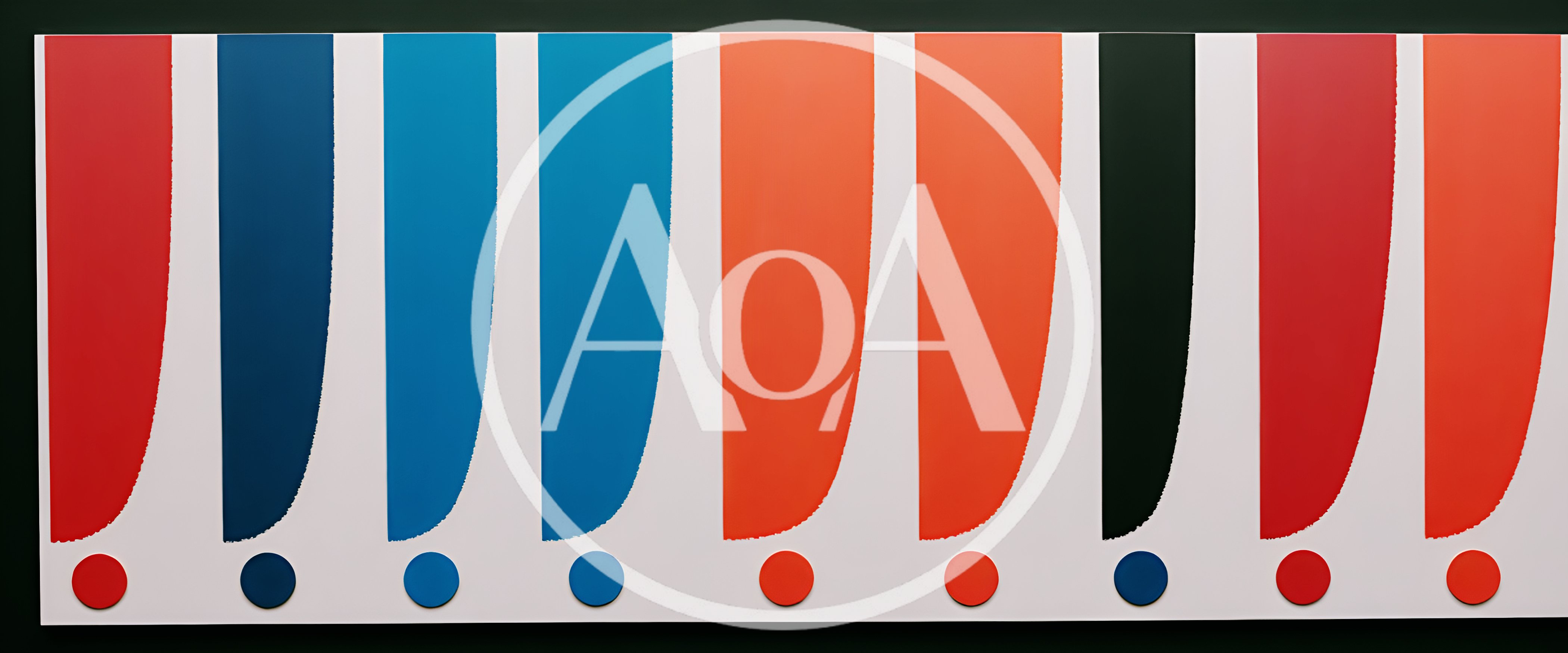 Abstract Modern Art With Colorful Vertical Exclamation Marks