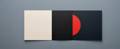 Minimalist Three Panel Graphic Design Layout