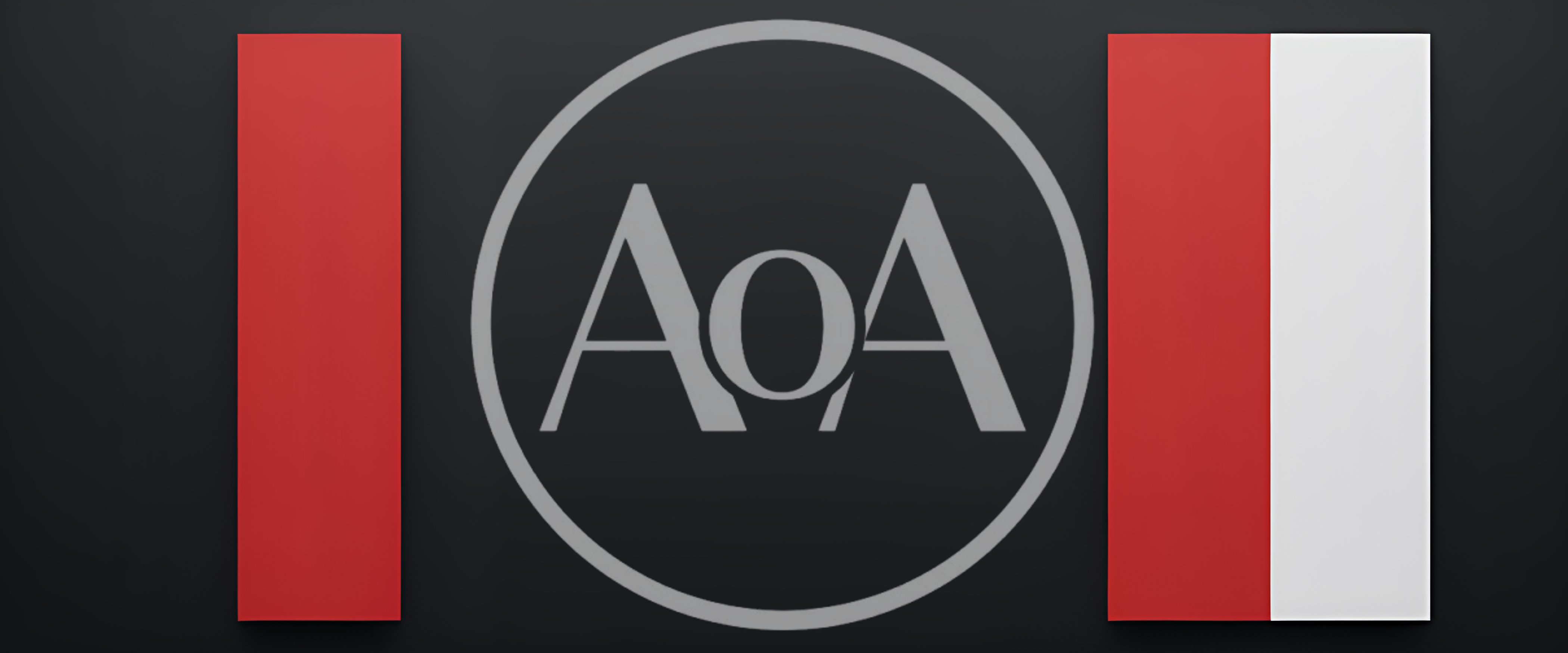 Minimalist Red And White Vertical Panels On Black Background