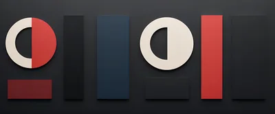 Abstract Geometric Composition With Circles And Rectangles