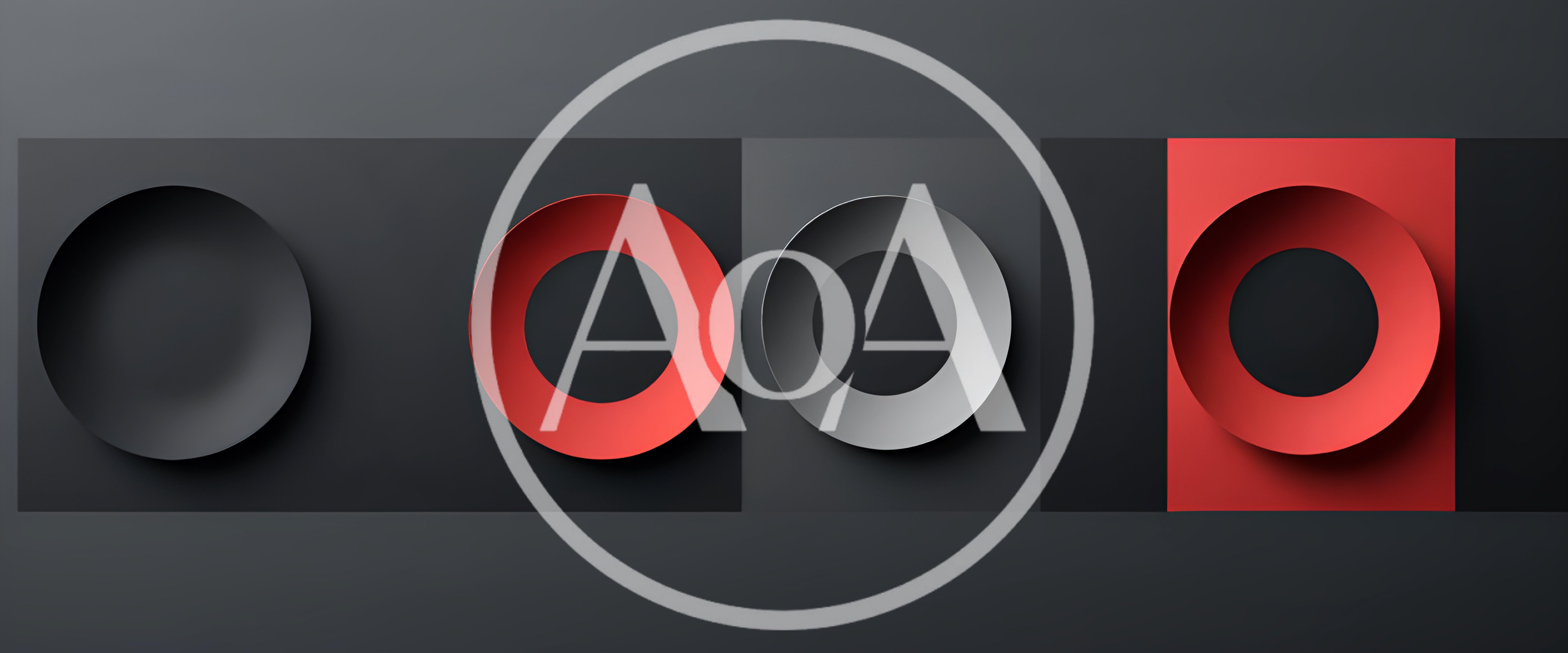 Abstract Minimalist Geometric Circles On Dark Background