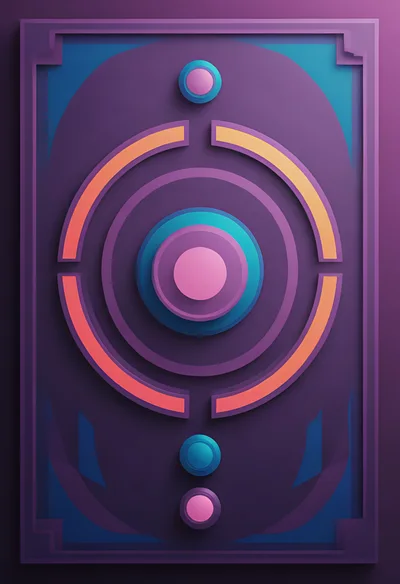 Abstract Geometric Card Design With Concentric Circles