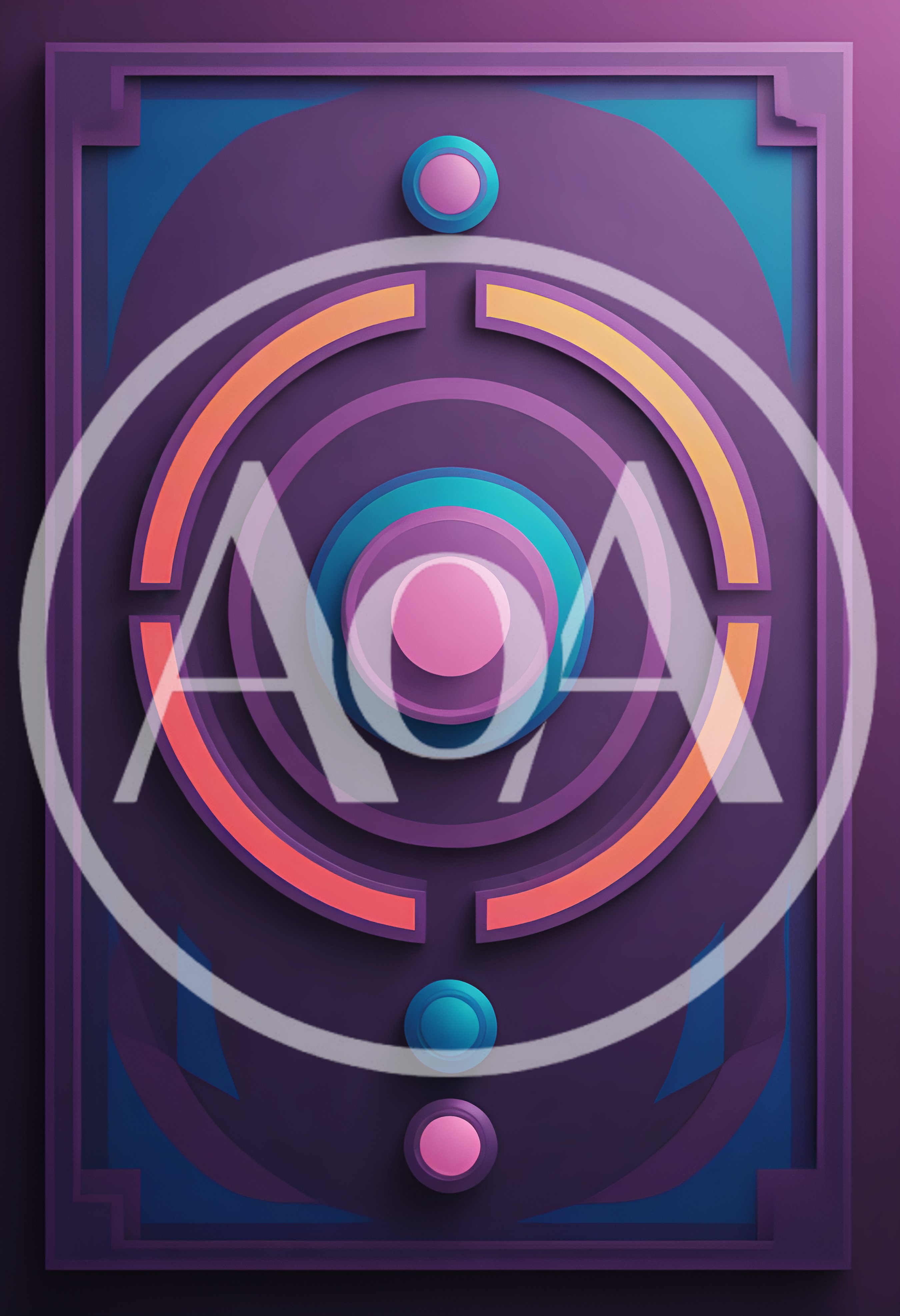 Abstract Geometric Card Design With Concentric Circles