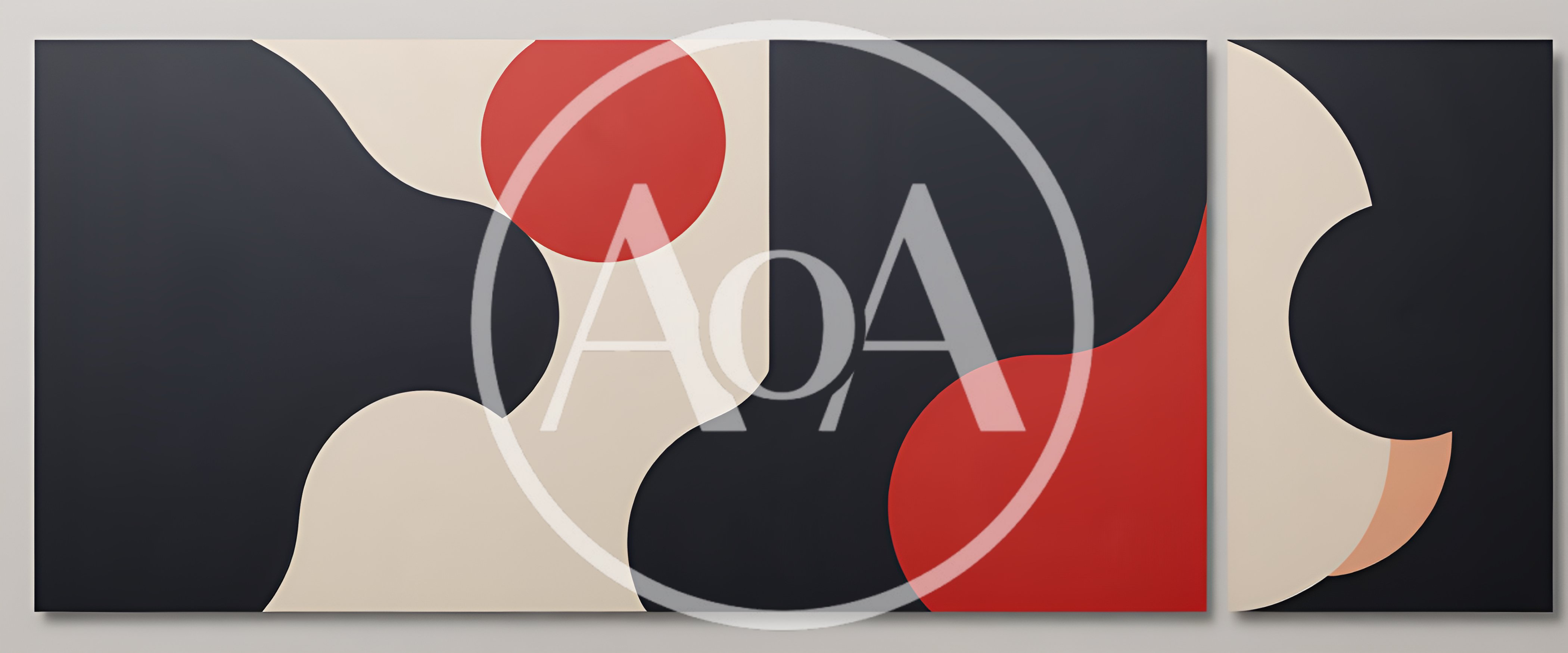 Abstract Geometric Wall Art With Organic Shapes