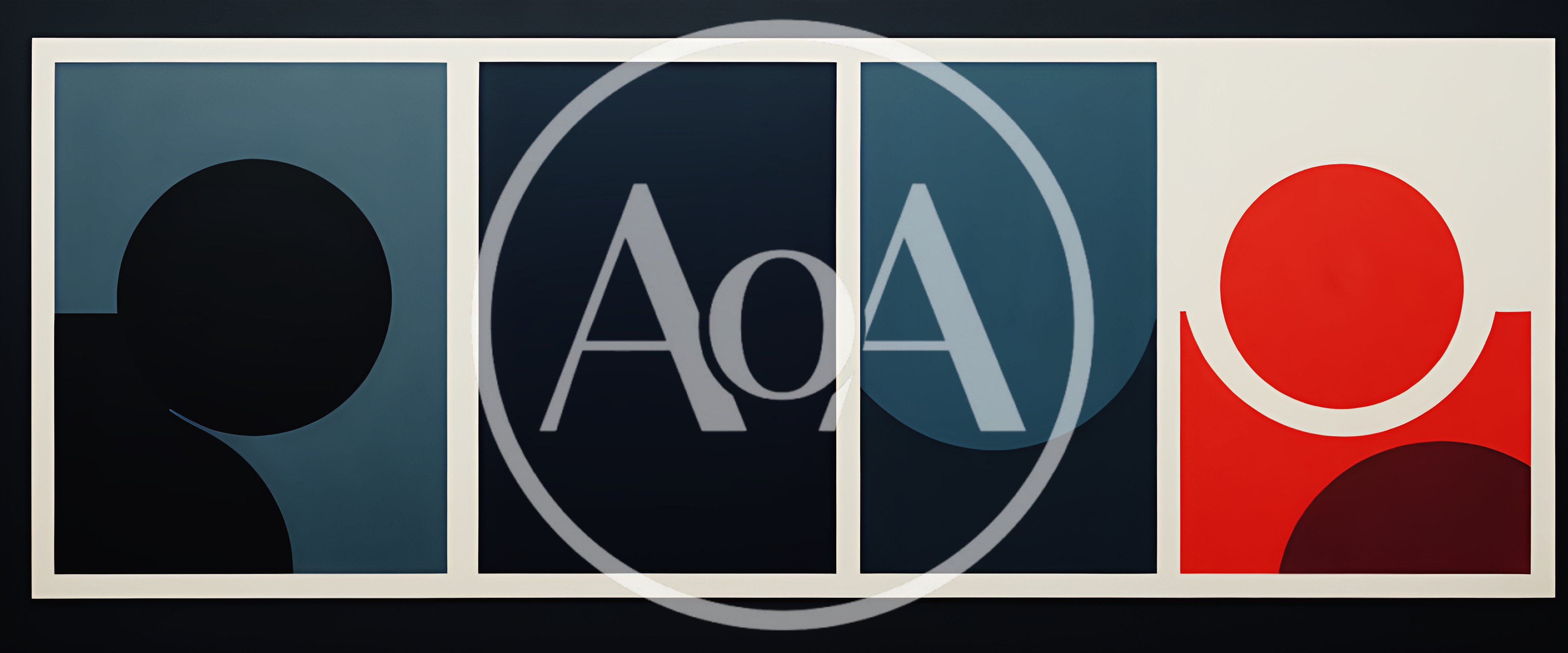 Abstract Geometric Four Panel Wall Art Composition