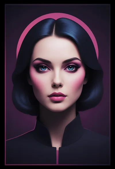 Portrait Of A Young Woman With Dark Hair