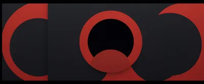Abstract Red And Black Geometric Circle Background