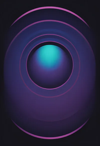 Abstract Glowing Neon Circular Portal Background