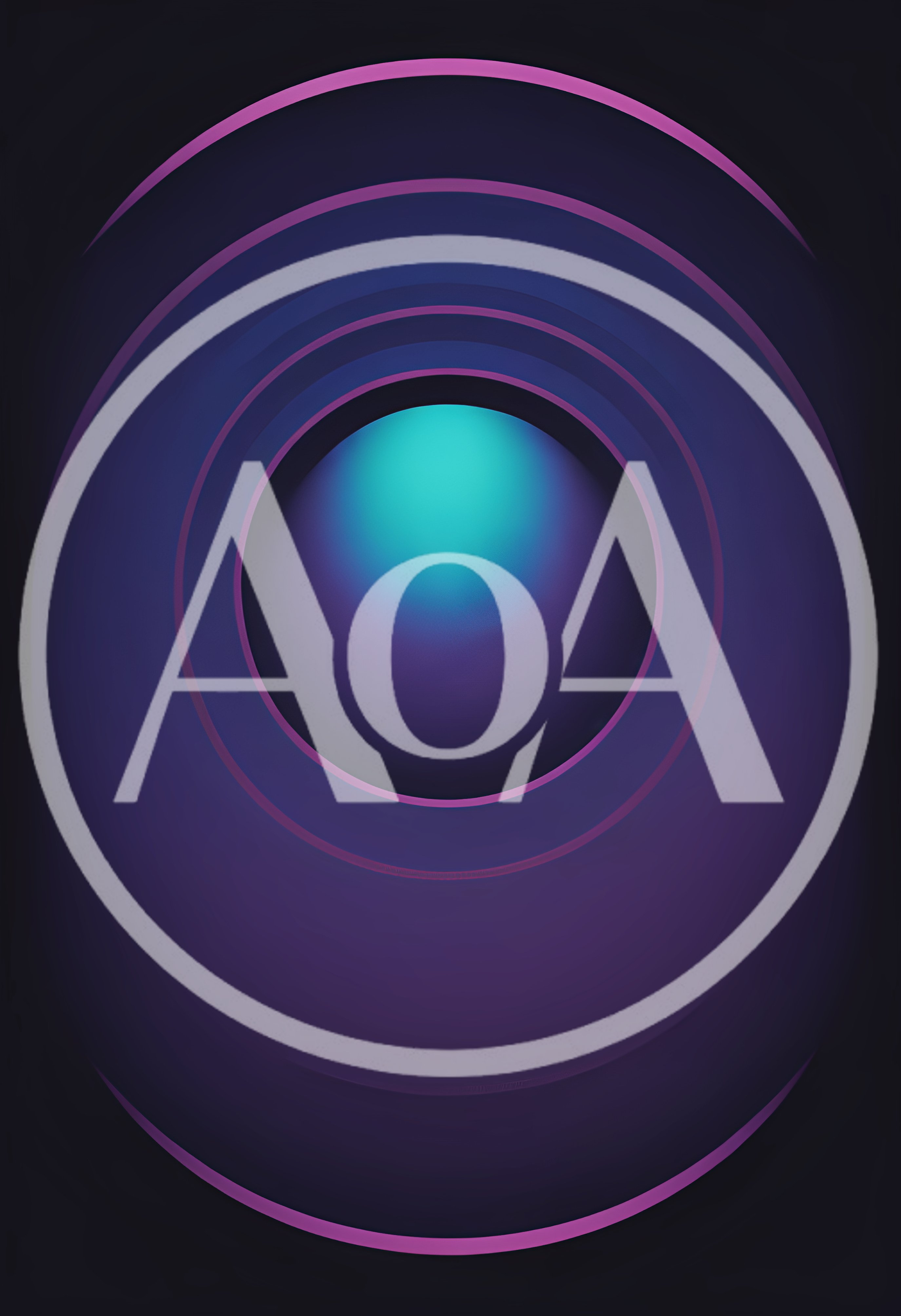 Abstract Glowing Neon Circular Portal Background