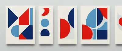 Abstract Geometric Wall Art Prints Set