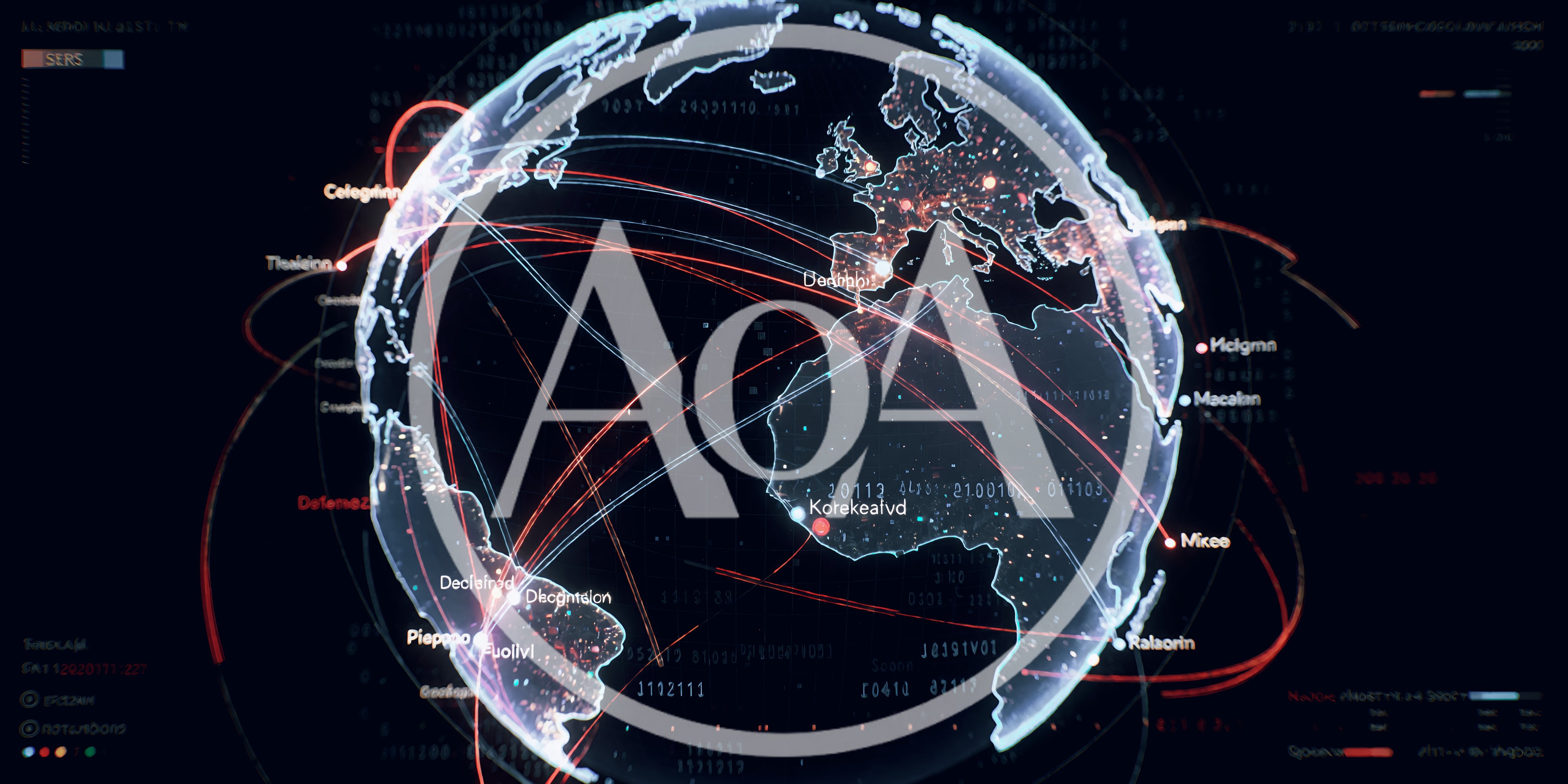Digital Globe Visualization With Global Data Network Connections