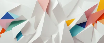 Abstract Geometric Paper Art Background