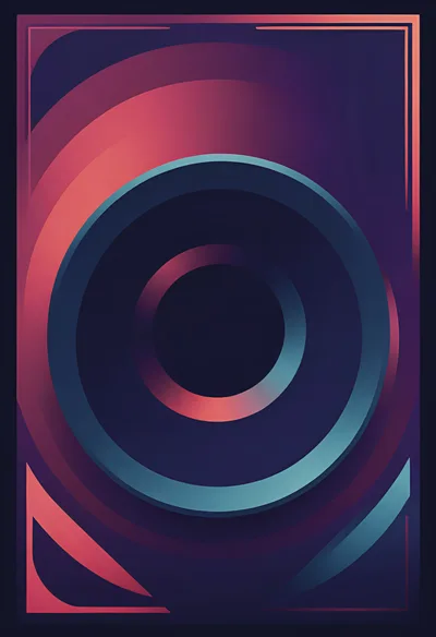 Abstract Geometric Background With Concentric Circles