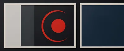 Abstract Minimalist Graphic Art With Geometric Shapes