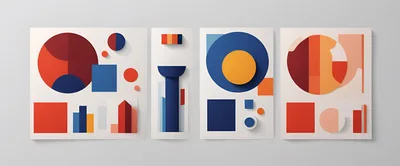Abstract Geometric Art Prints Set