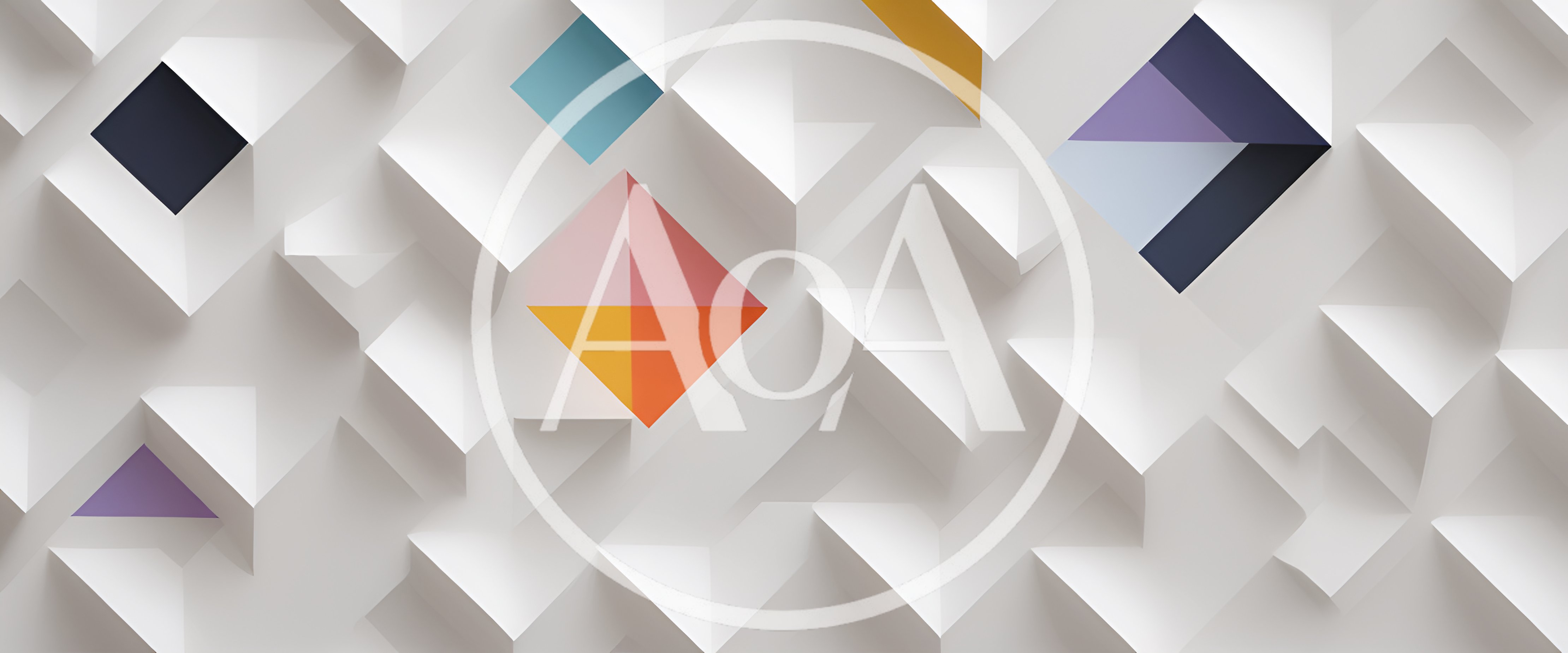 Abstract Geometric 3D Background With Colorful Shapes