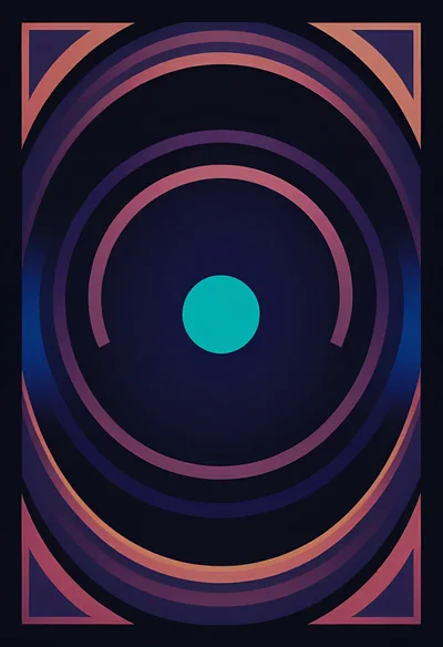 Abstract Geometric Background With Concentric Circles And Triangles
