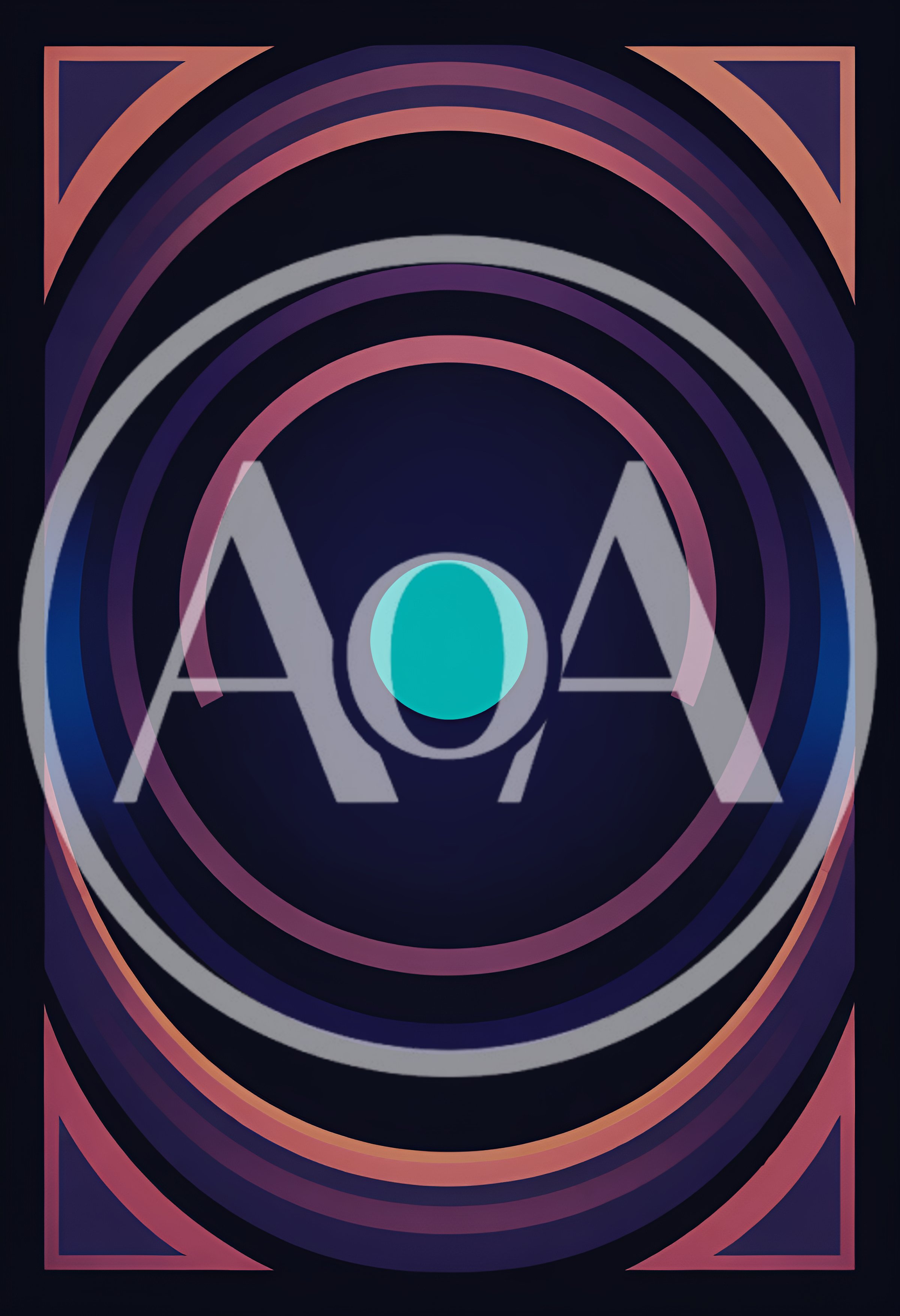 Abstract Geometric Background With Concentric Circles And Triangles