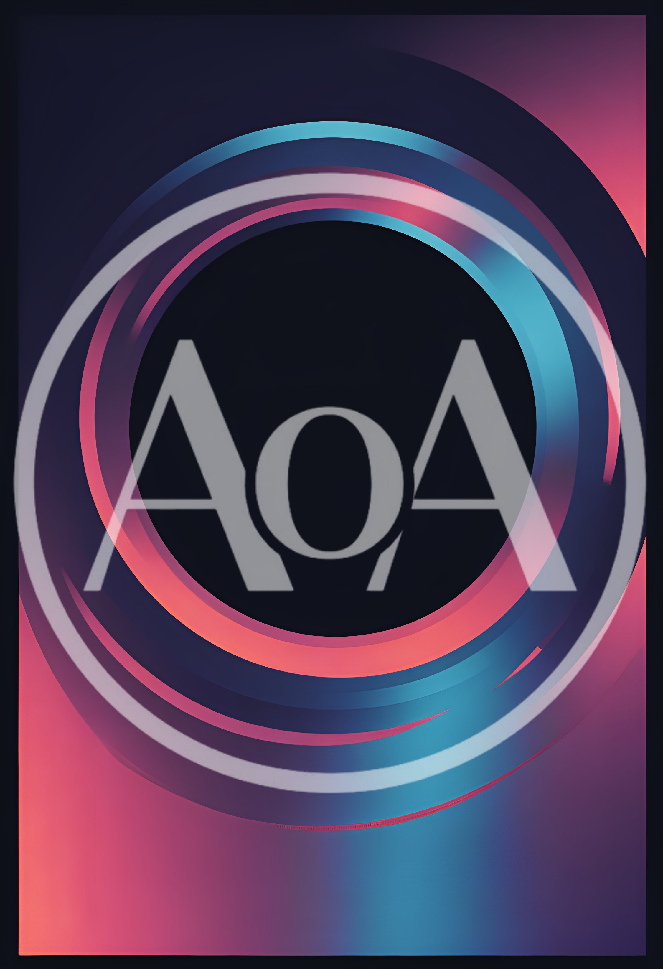 Abstract Neon Circular Gradient Background Design