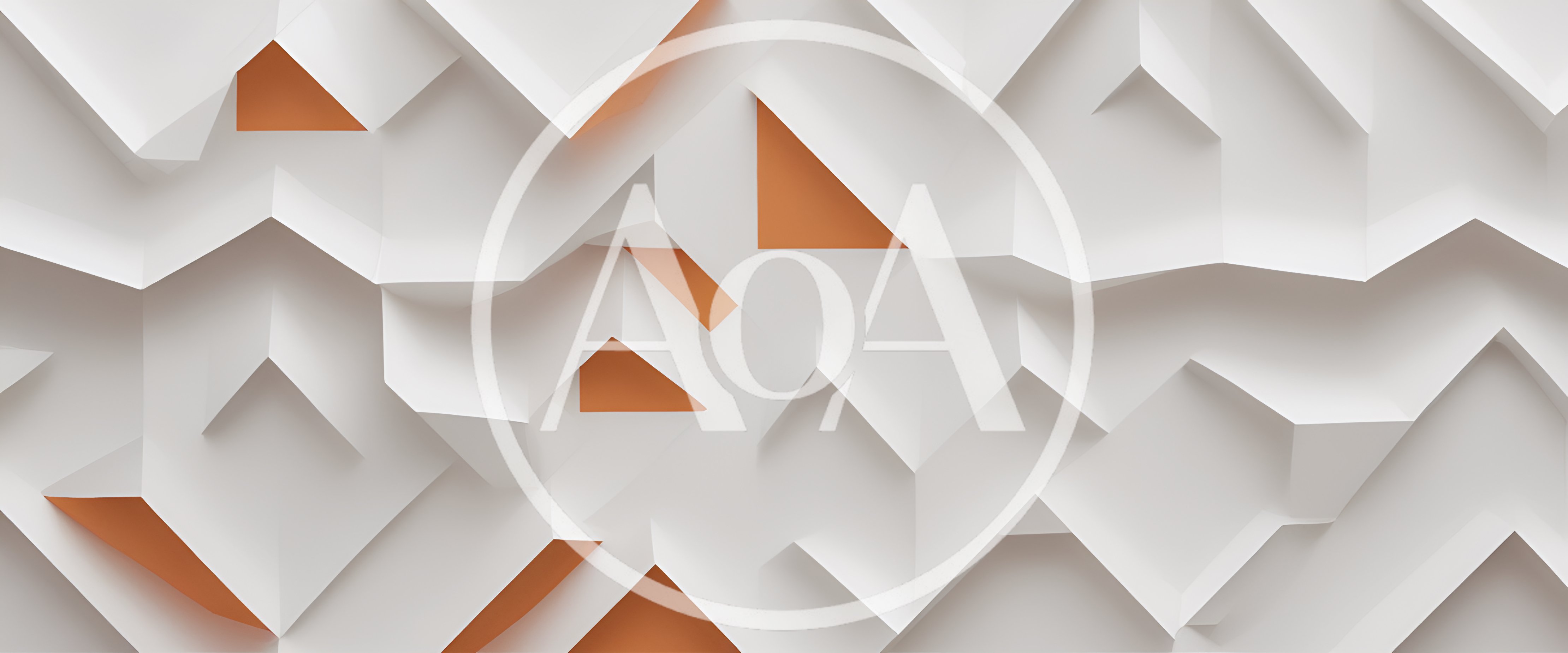 Abstract Geometric White And Orange Paper Fold Background
