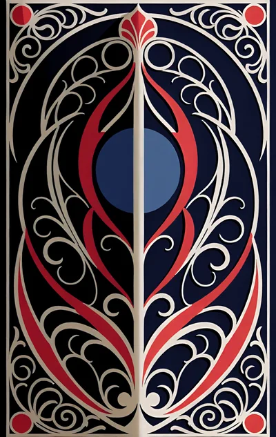 Art Nouveau Decorative Panel With Symmetrical Floral Motifs