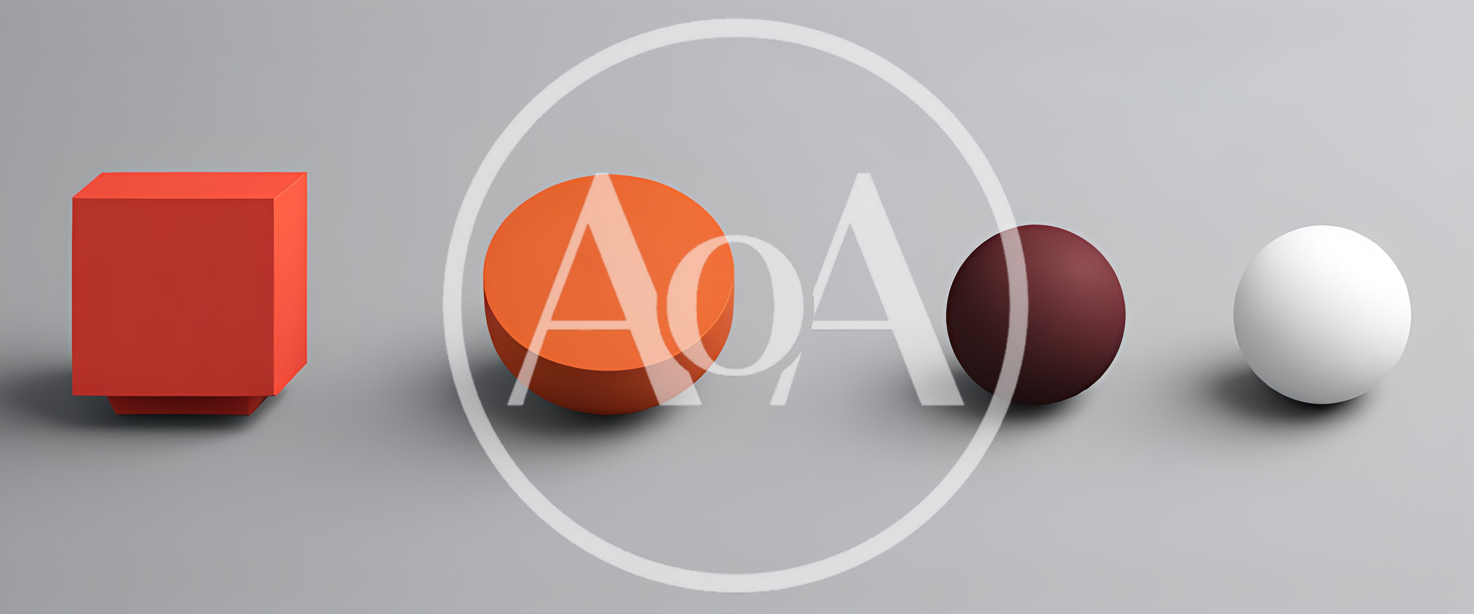 Minimalist 3D Geometric Shapes On A Neutral Background