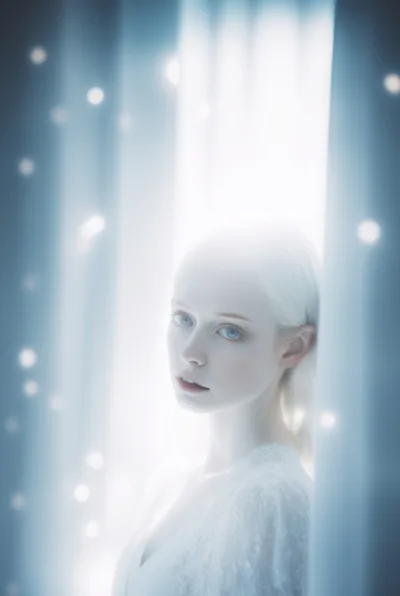 Ethereal Portrait Of A Young Woman With Pale Features
