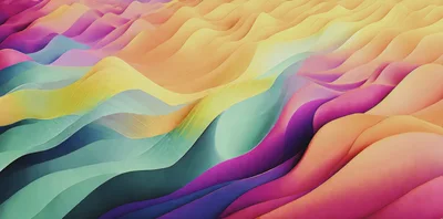Abstract Wavy Layers With Vibrant Gradient Colors