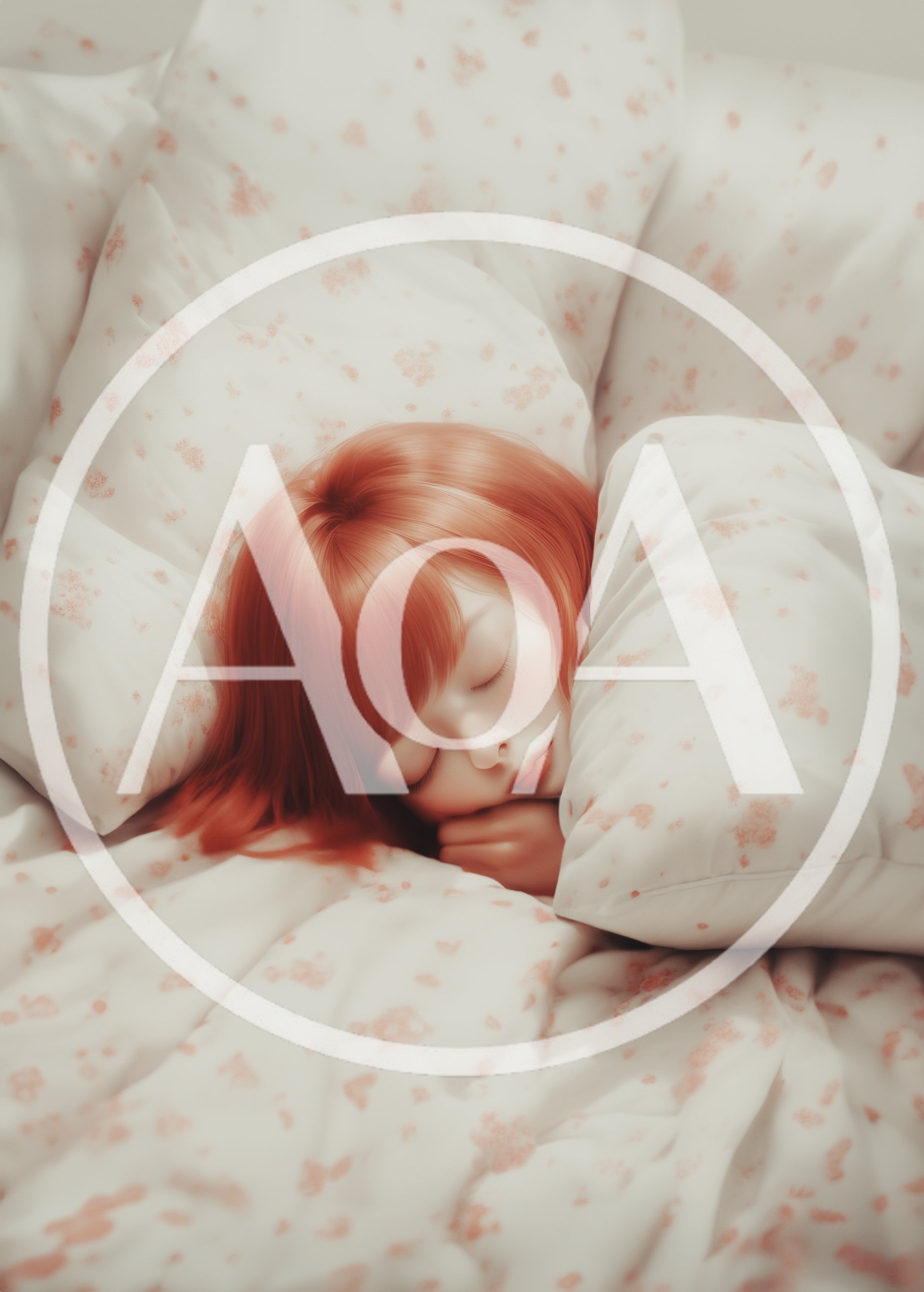 Young Woman With Red Hair Sleeping In Bed