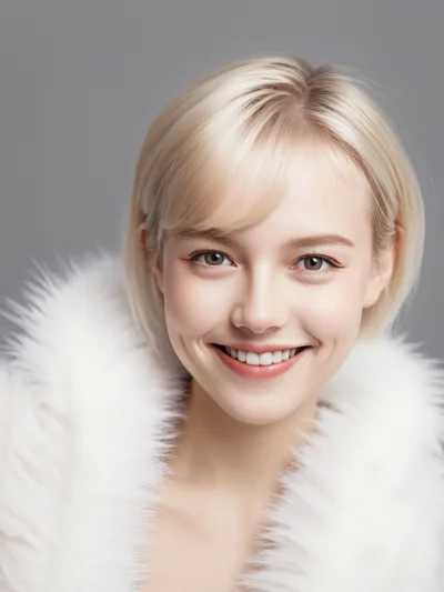 Portrait Of A Smiling Young Woman With Blonde Hair