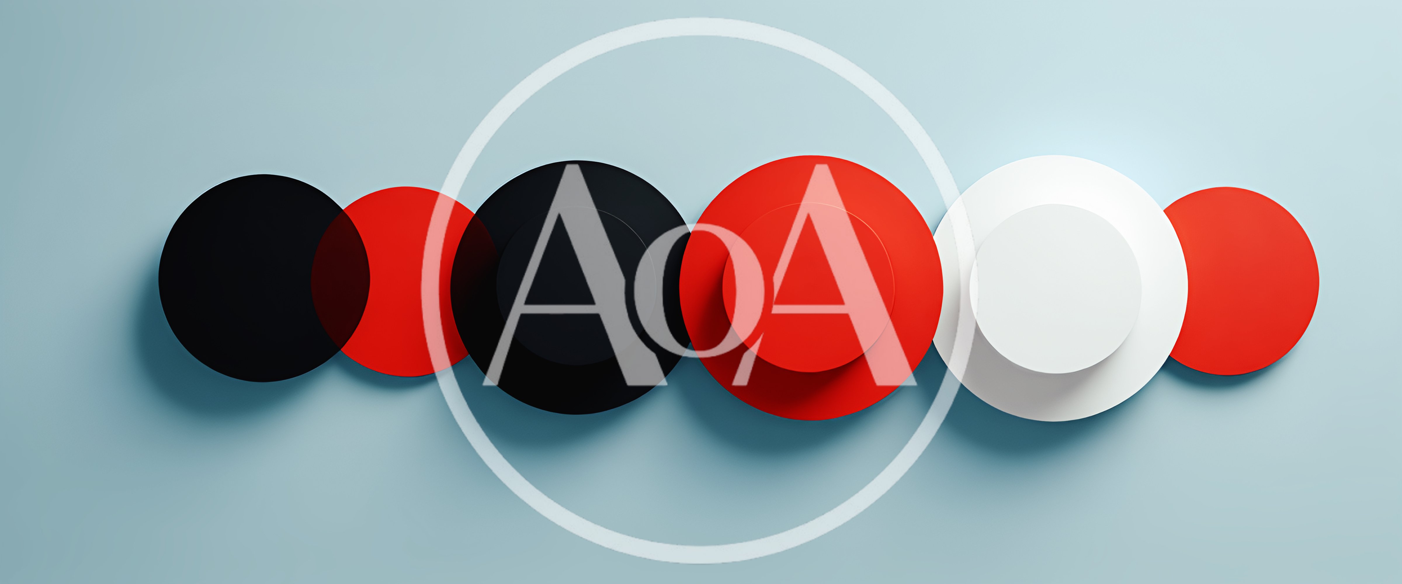Abstract 3D Circles With Red Black And White Colors