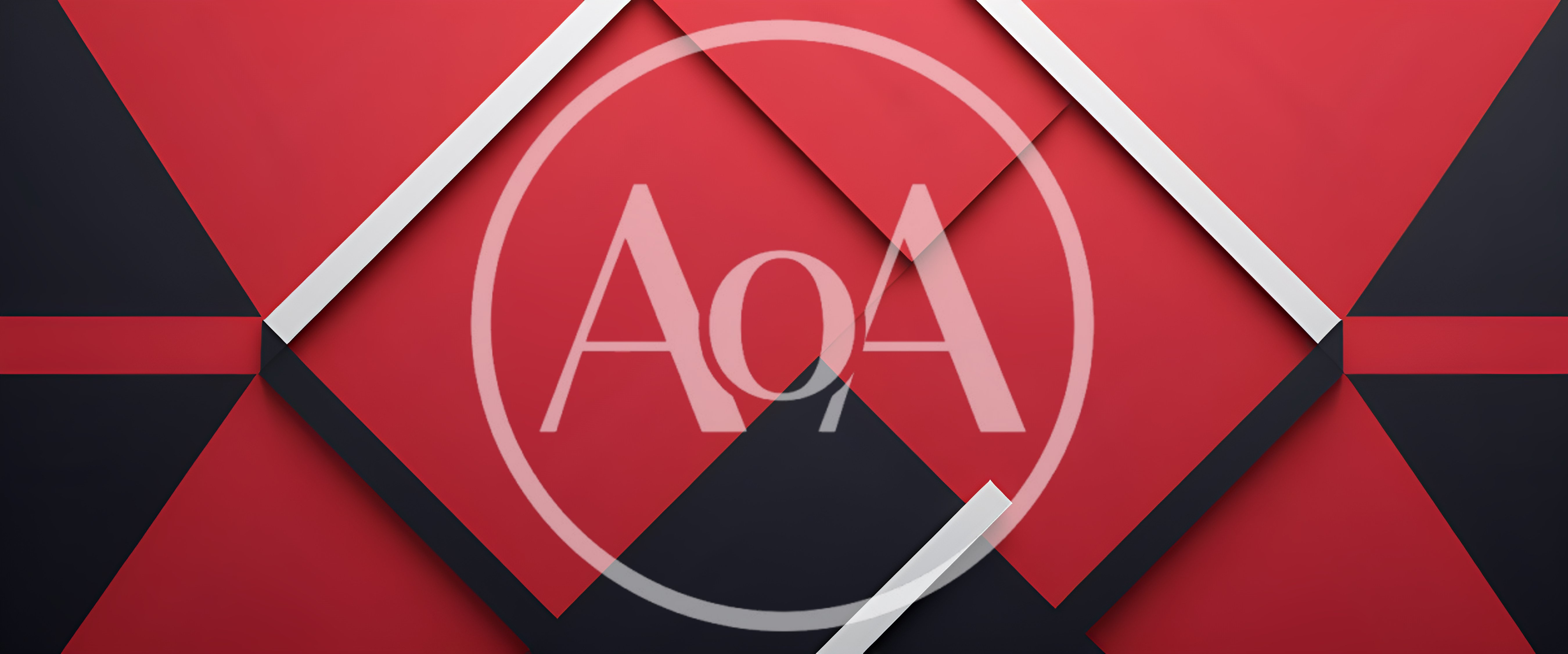 Abstract Geometric Background With Red And Black Shapes