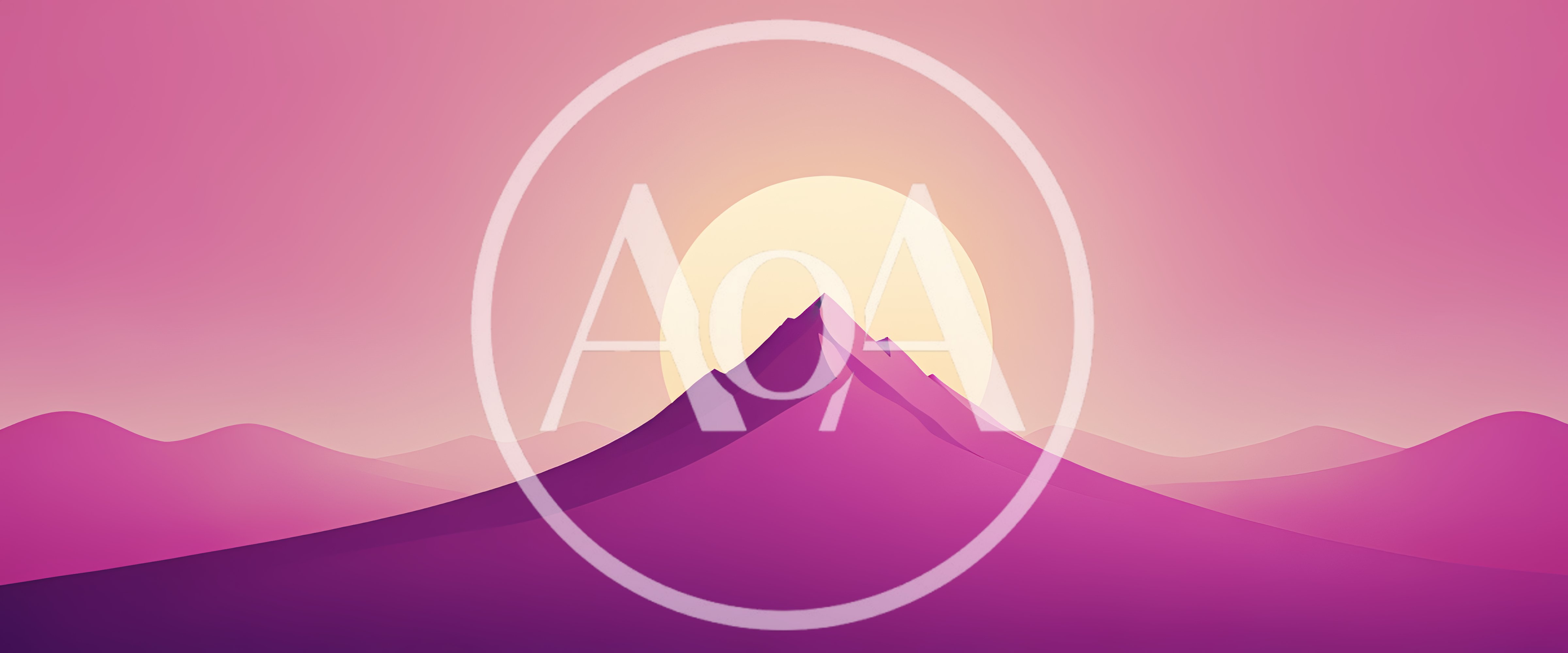 Minimalist Vector Illustration Of A Mountain At Sunset