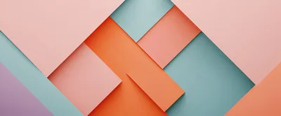 Abstract Geometric Background With Overlapping Pastel Colored Shapes