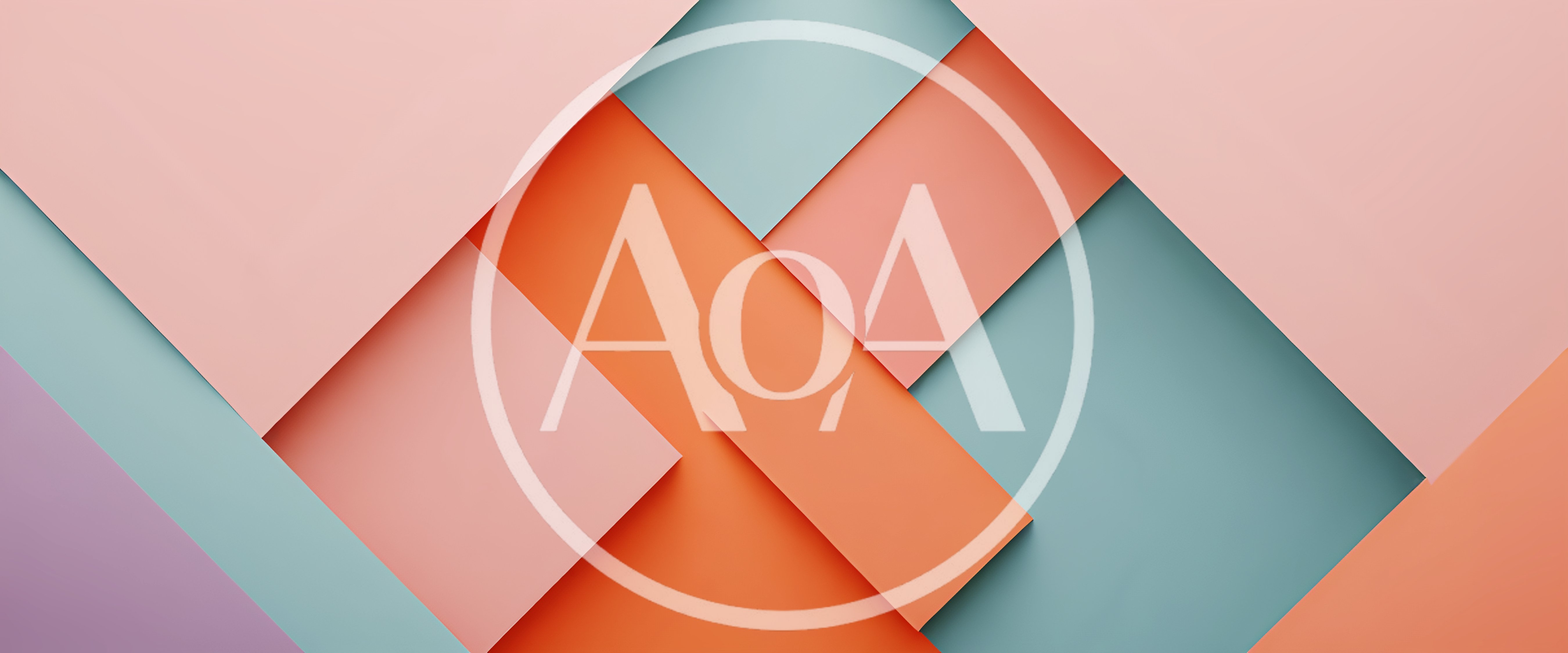 Abstract Geometric Background With Overlapping Pastel Colored Shapes