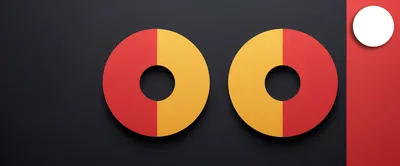 Abstract Minimalist Graphic Design With Two Circular Shapes