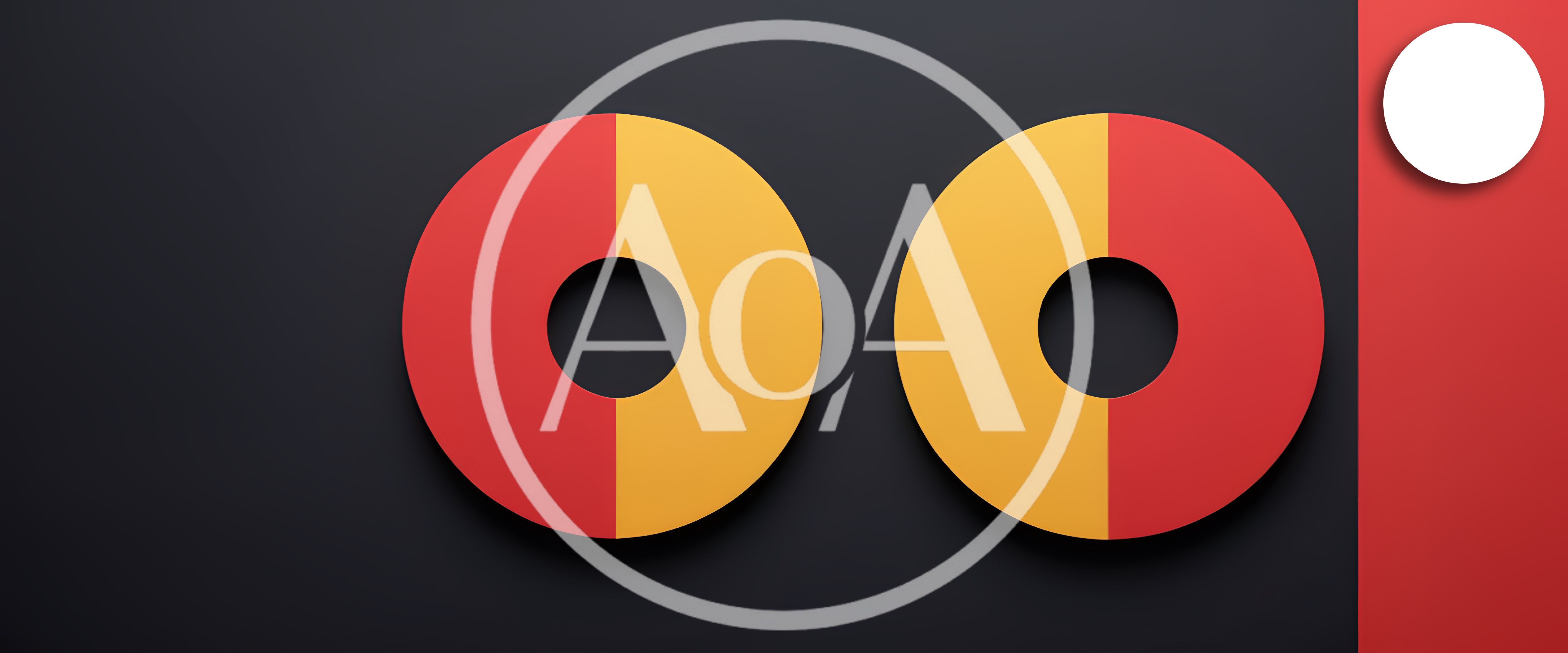 Abstract Minimalist Graphic Design With Two Circular Shapes