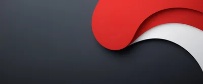 Abstract Red And White Curved Paper Layers Background