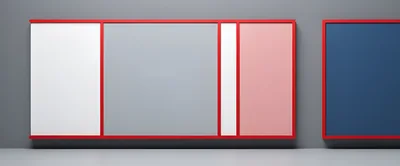 Modern Abstract Wall Panels With Geometric Color Blocks