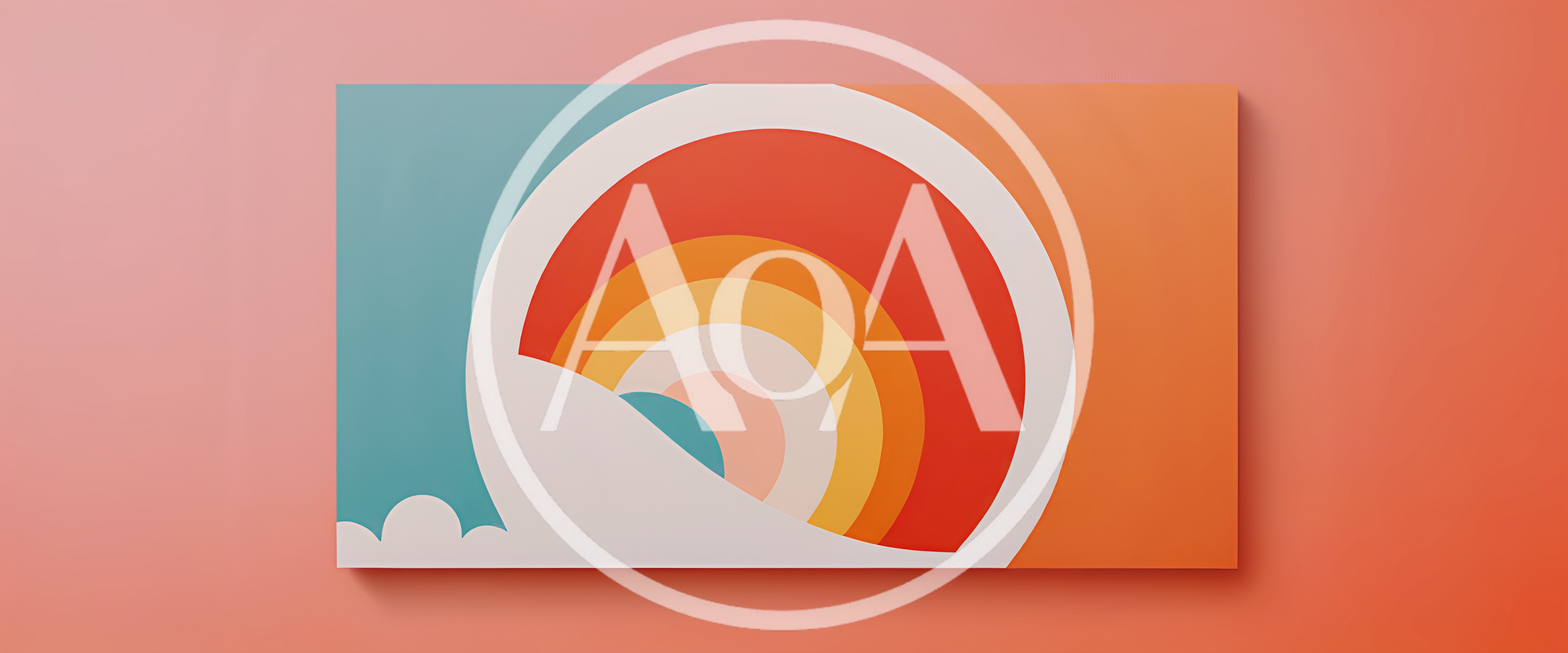 Minimalist Retro Rainbow Graphic Design Illustration